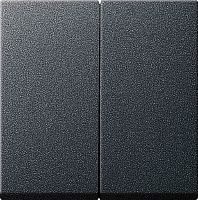 Лицевая панель Gira System55 для 2-кл. выключателя антрацит картинка